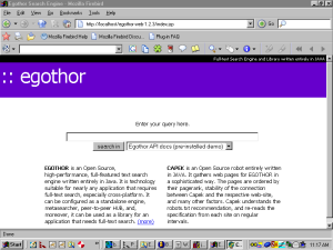 Egothor Webapp